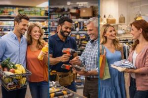 Shopping options near Pickwick Lake including grocery, hardware, and local retail stores